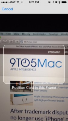 Apple iOS 8 supporterà in Safari lo scan delle carte di credito