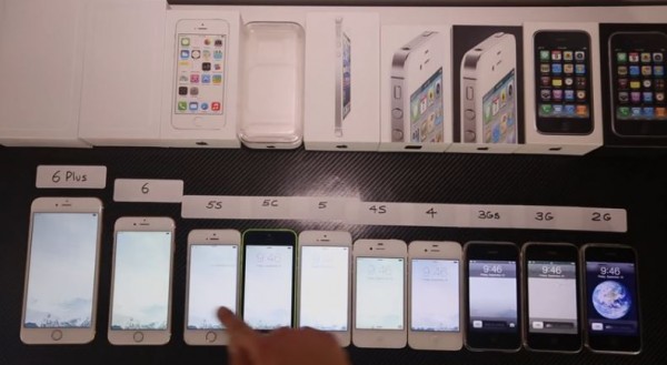 iPhone 6 in un video confronto con tutti gli altri iPhone