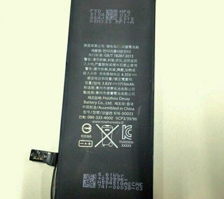 iPhone 6C: immagine della batteria al litio